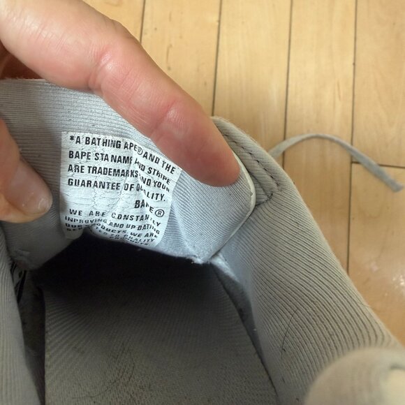 BAPE Black & White Star Sneakers Size Men's 5.5/ Women's 7.5 - Picture 9 of 12